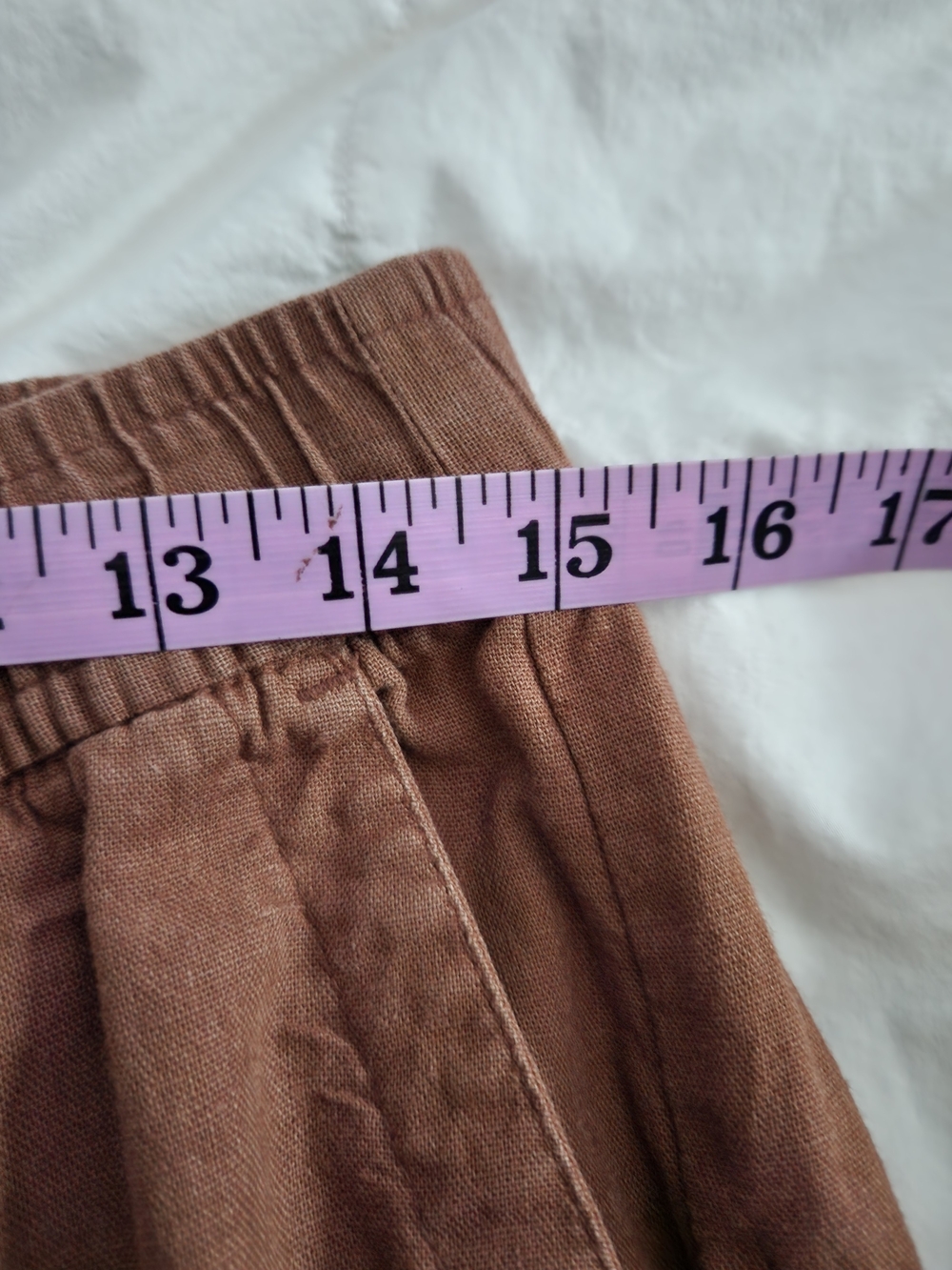 Old Navy Wide-Leg Linen Pants in Brown - M - Picture 6 of 8